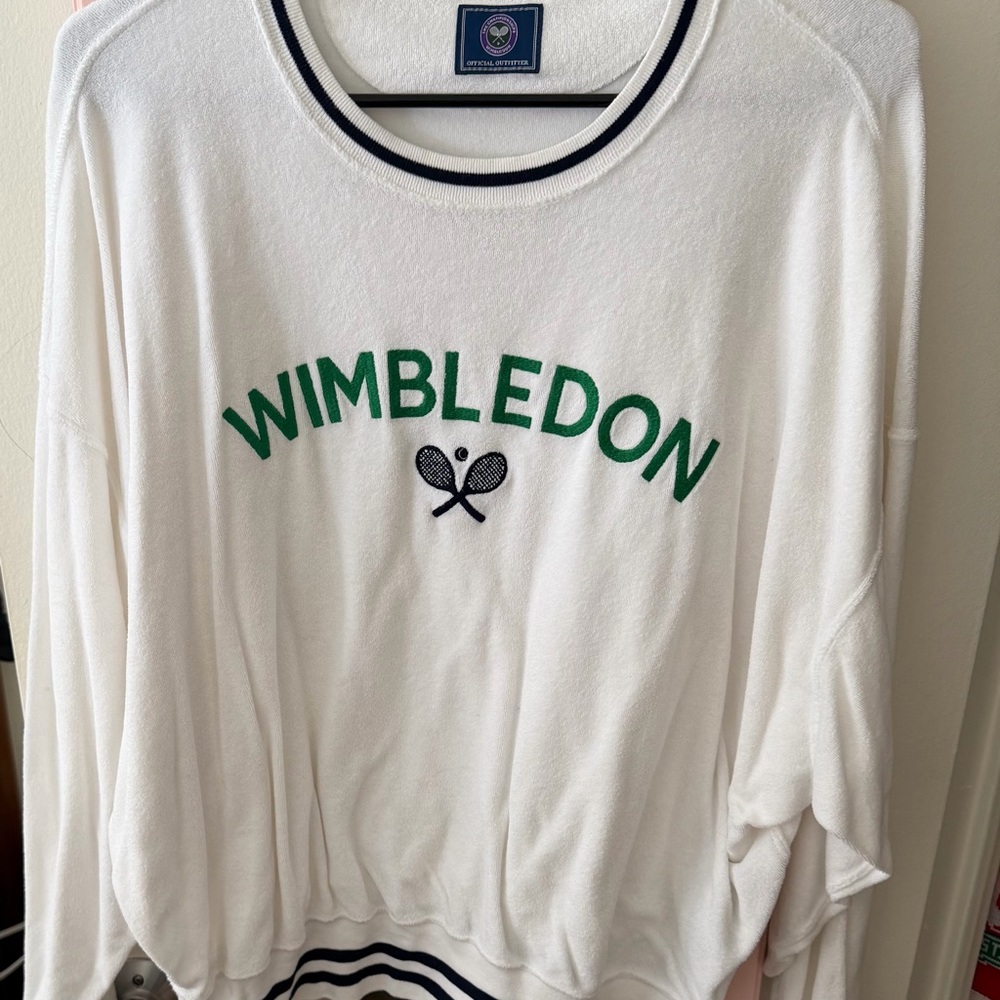 Polo Ralph Lauren White and Green Wimbledon Sweatshirt